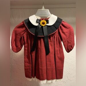 J.G HOOK Girls Classic Red and Black Dress